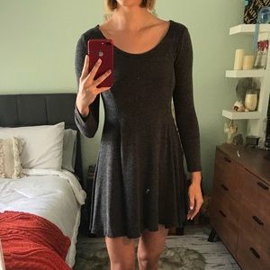 Grey Casual Long sleeve dress